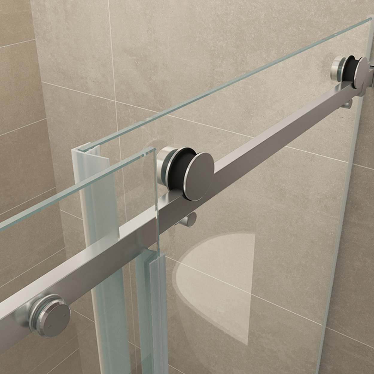 Wiesbaden Slide Nis Schuifdeur 8mm Nano Helder Glas / Chroom
